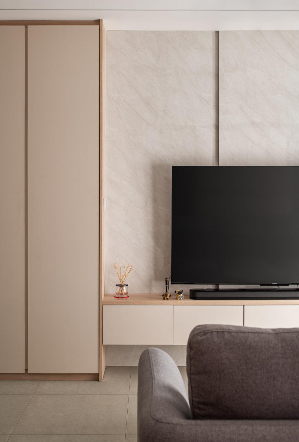 Modern Living Room with TV Console and Sofa
