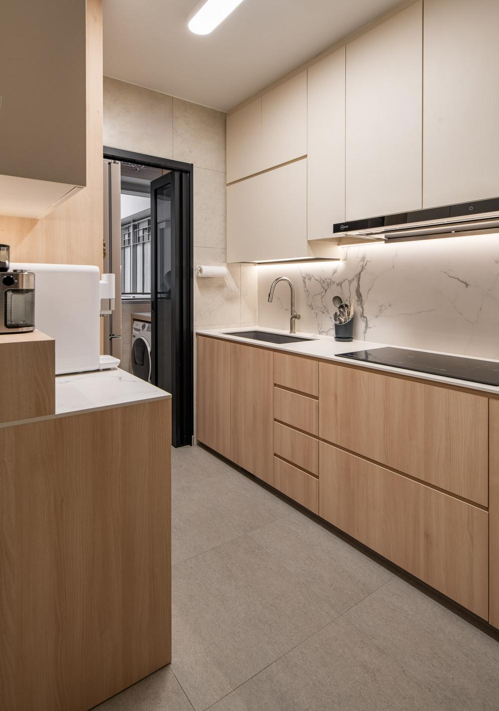 Modern Kitchen with Kitchen Accessories and Kitchen Tap