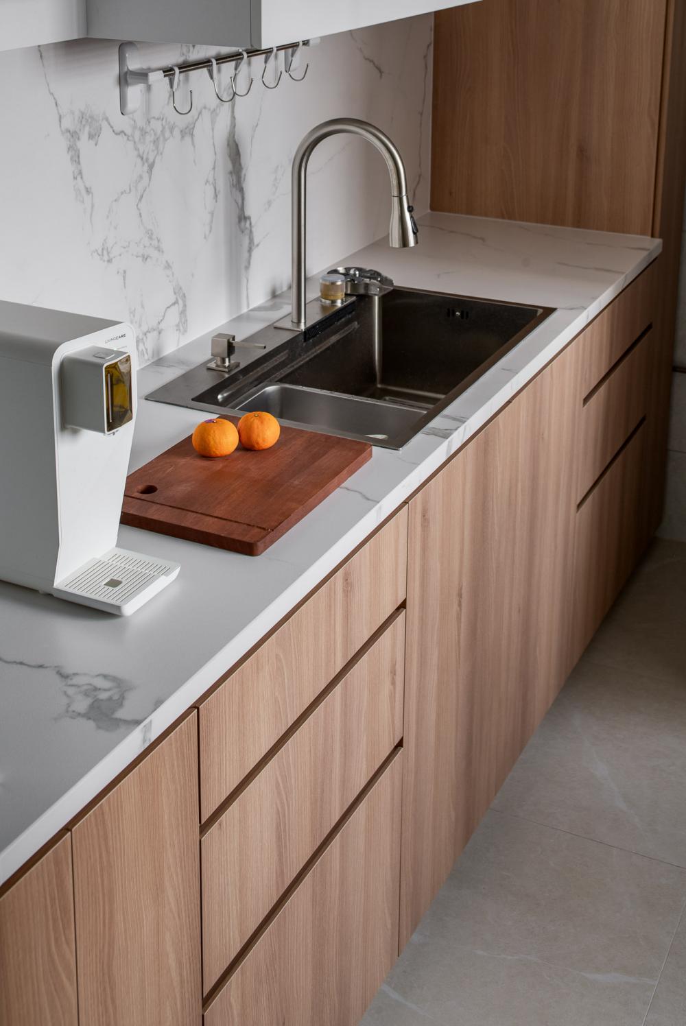 Scandinavian Kitchen with Kitchen Accessories and Kitchen Tap