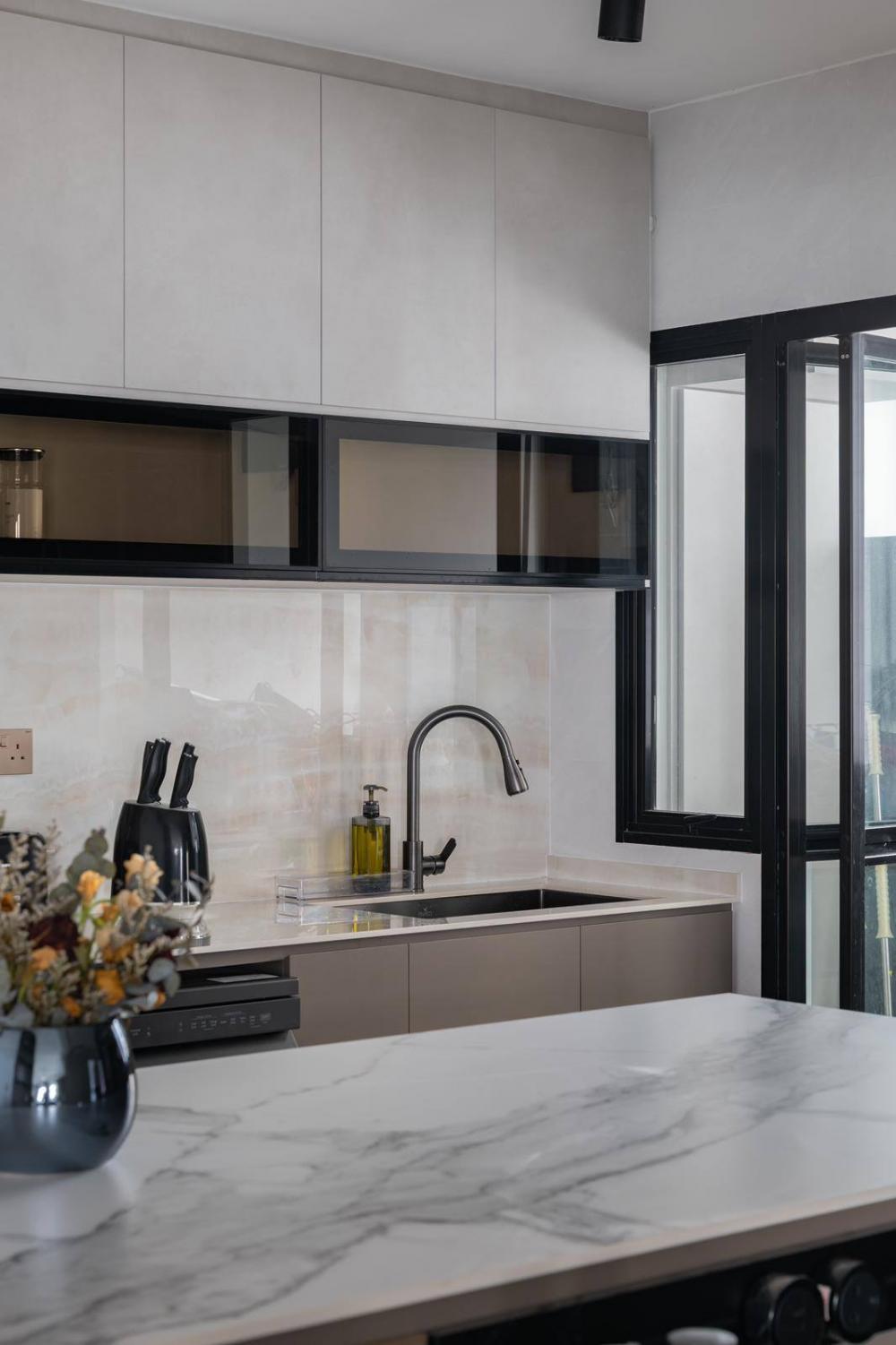 Modern Kitchen with Kitchen Accessories and Kitchen Tap