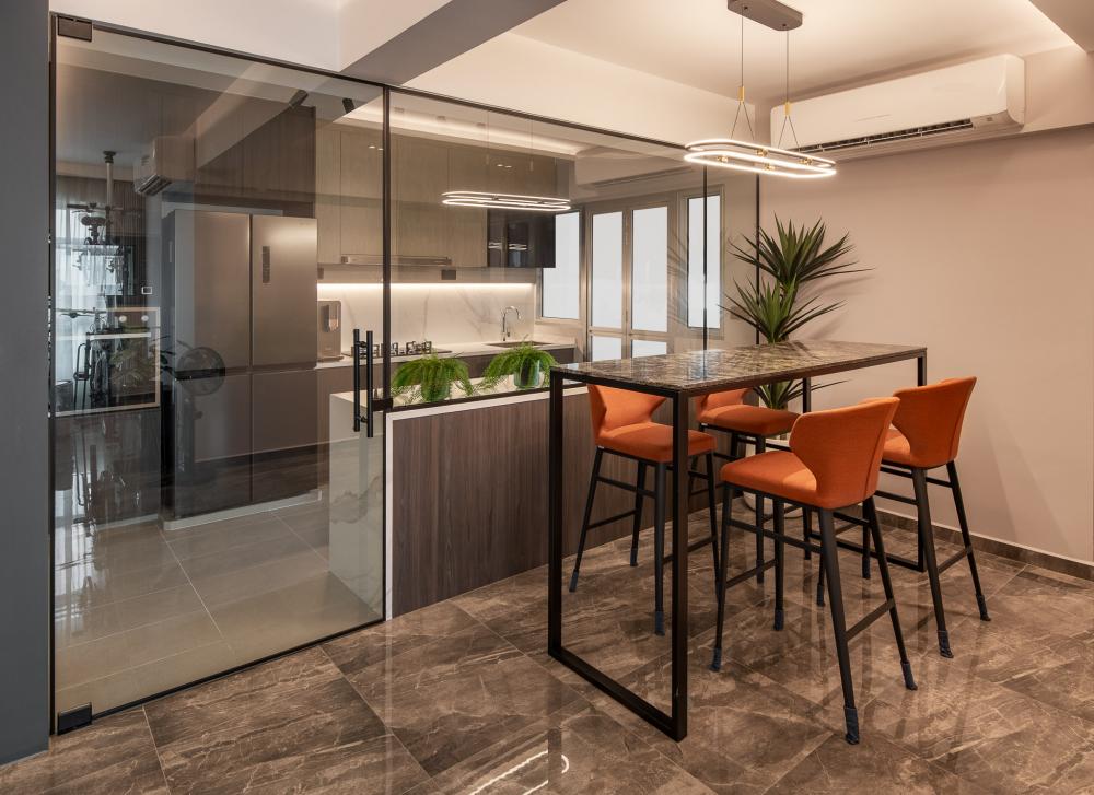 Modern Dining Room with Dining Table and Dining Chairs