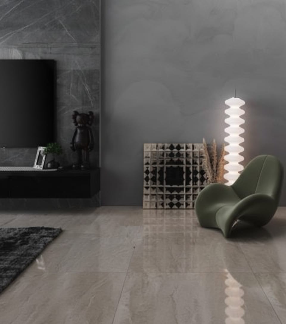 Modern Hallway with Artwork and Console Table