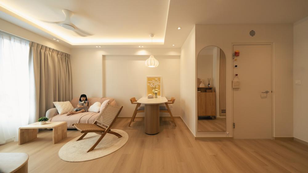 Scandinavian Living Room with Settee and TV Console