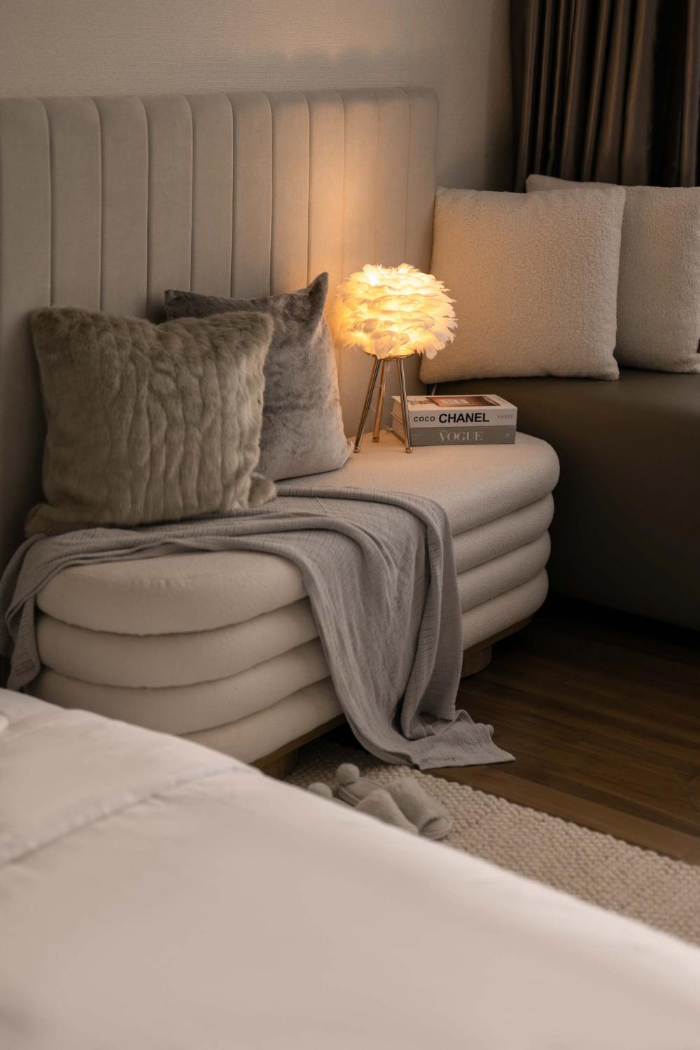 Modern Bedroom with Small Storage and Rugs