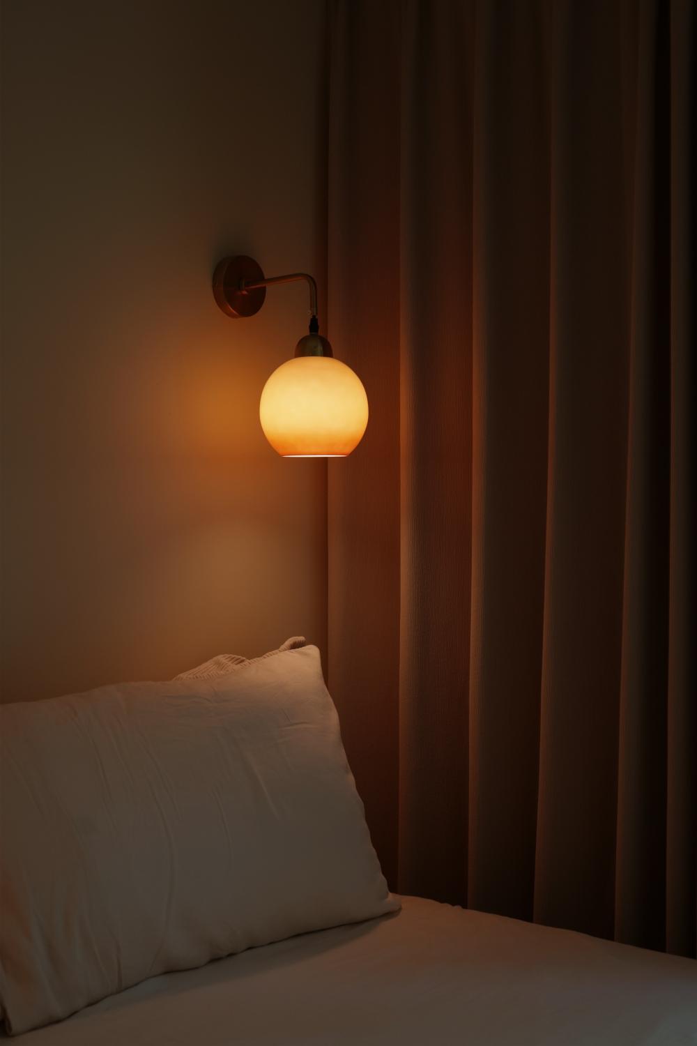 Modern Bedroom with Curtain and Queen Bed