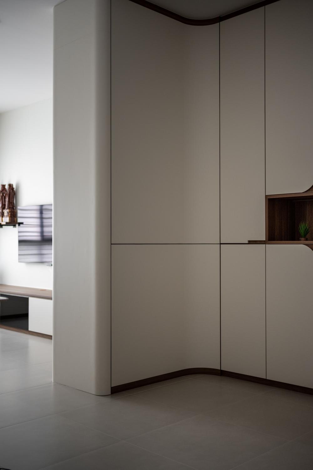 Minimalist Living Room with Storage Cabinets and Shoe Cabinets