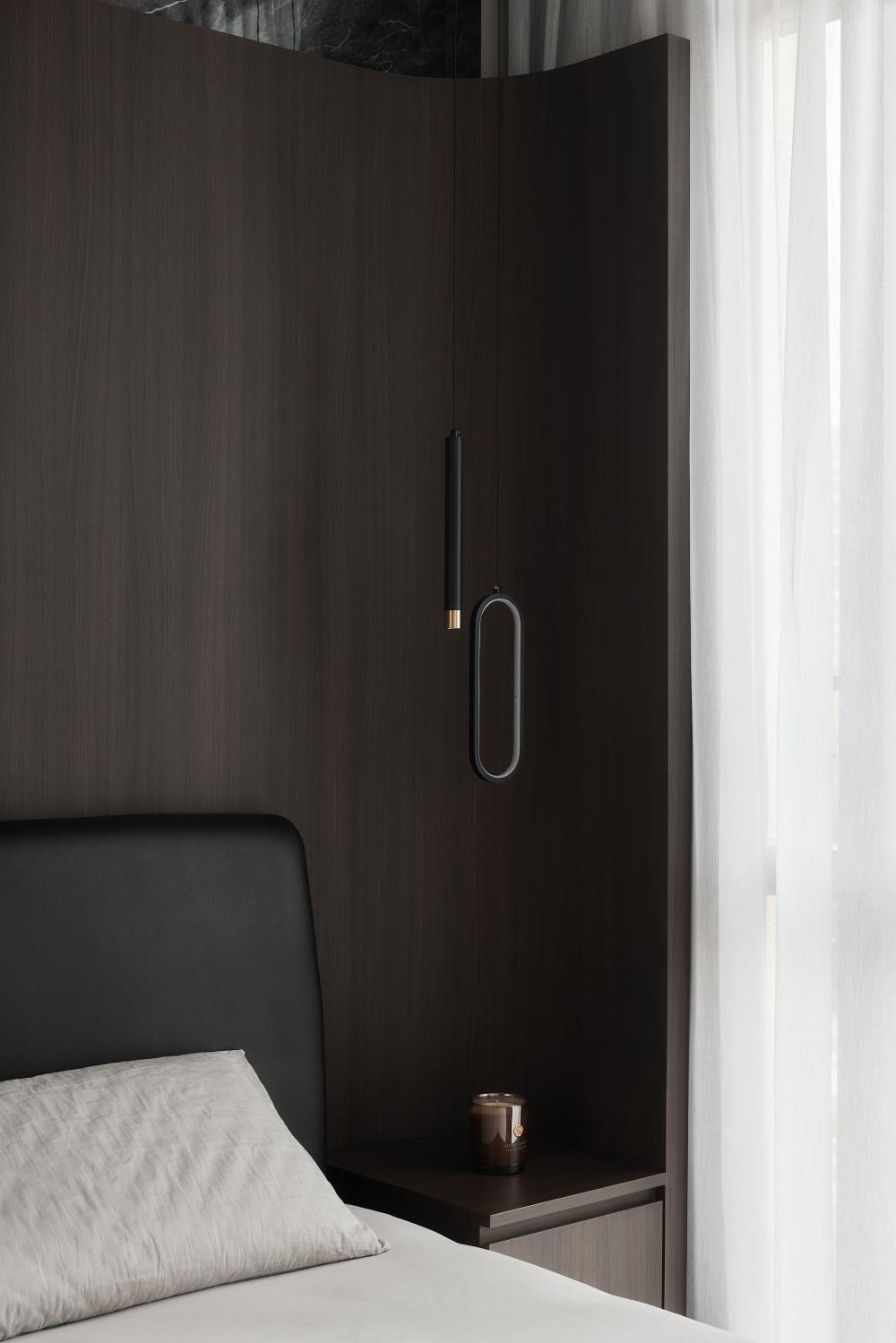 Modern Bedroom with Bedside Table and Queen Bed