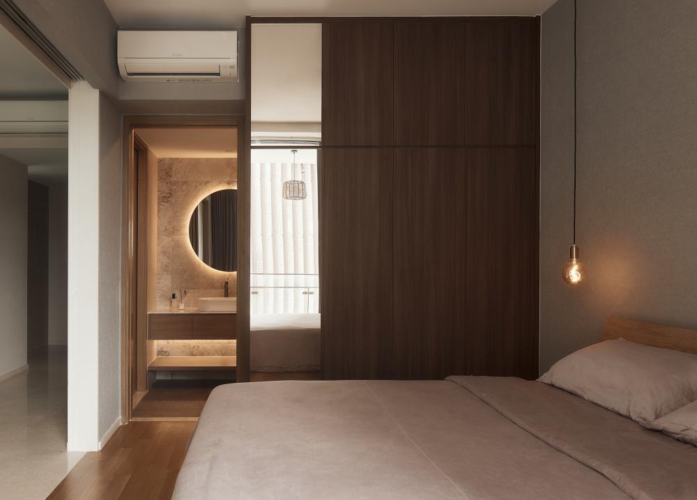 Modern Bedroom with Wardrobe and Sliding Wardrobe