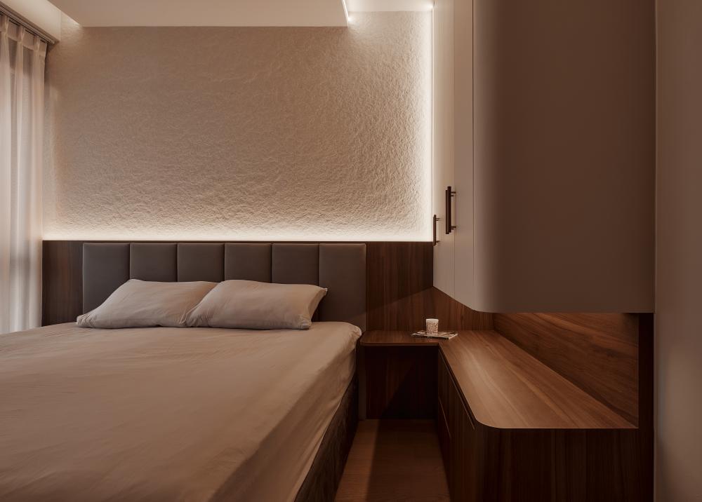 Contemporary Bedroom with Closet and Lighting
