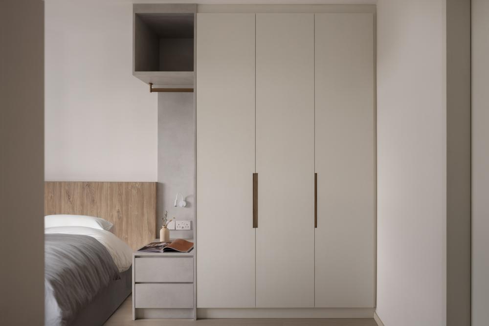 Scandinavian Bedroom with Wardrobe and Closet