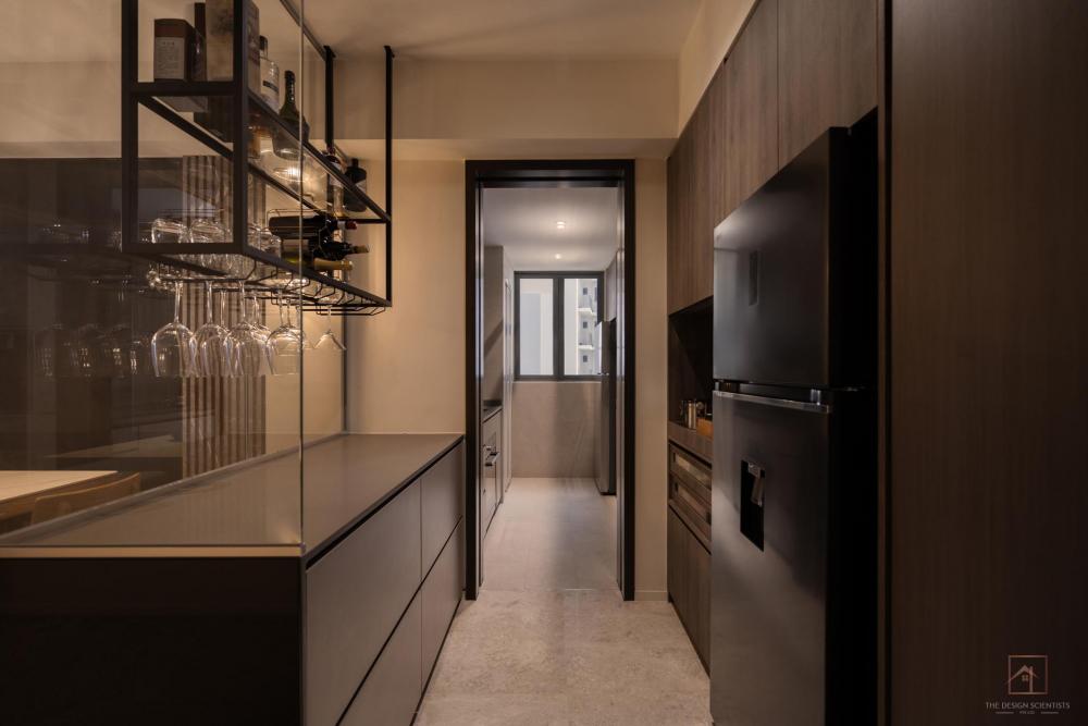 Contemporary Kitchen with Countertop and Kitchen Island