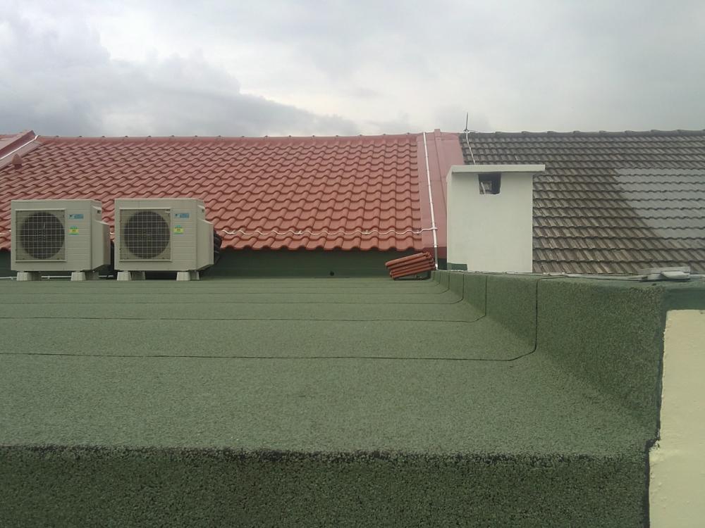 Asian Rooftop with Awning and Outdoor Table