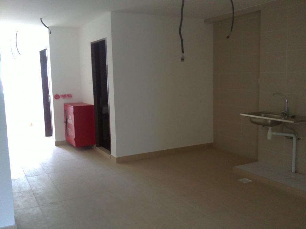 Asian Kitchen with Countertop and Vinyl Flooring
