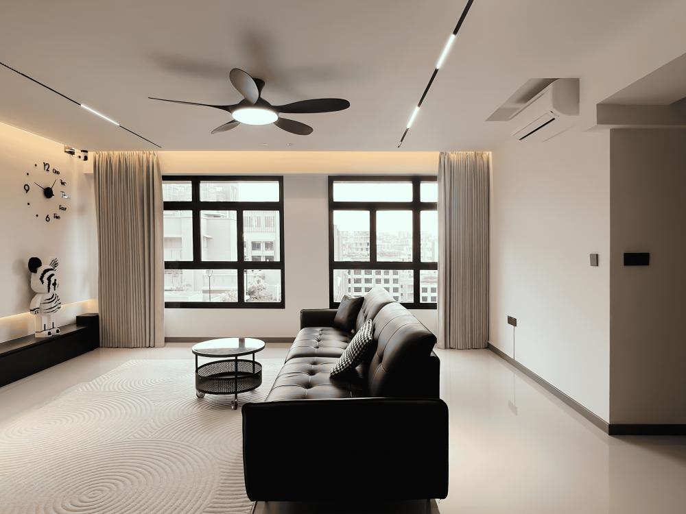 Modern Living Room with TV Console and Sofa