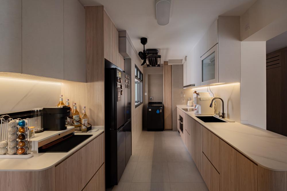Scandinavian Kitchen with Kitchen Window and Kitchen Island
