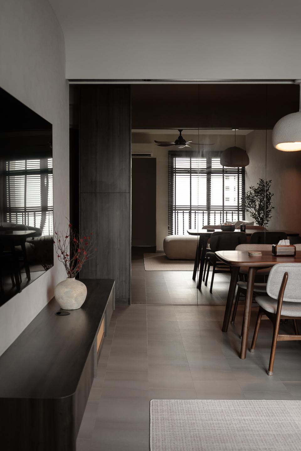 Modern Living Room with TV Console and Wood TV Console