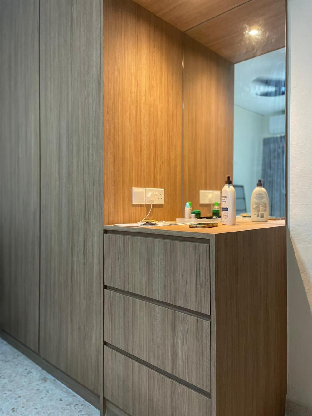 Asian Bedroom with Wardrobe and Lighting