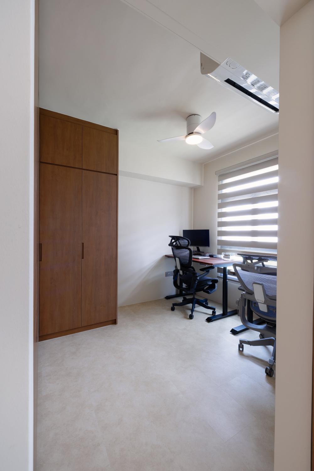 Asian Study with Desk and Desk Chairs