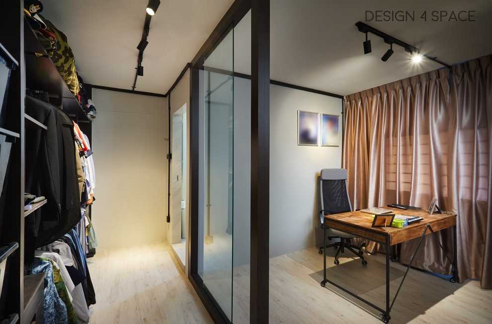Industrial Home Office with Desk and Desk Chairs