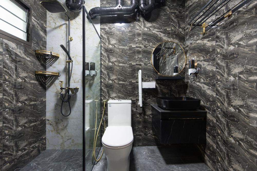 Modern Bathroom with Shower Screen and Bathroom Sinks