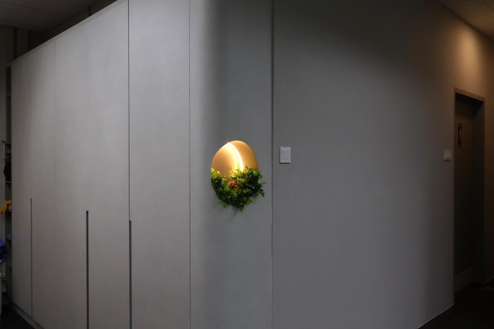Minimalist Office with Storage Cabinets and Display Cabinets
