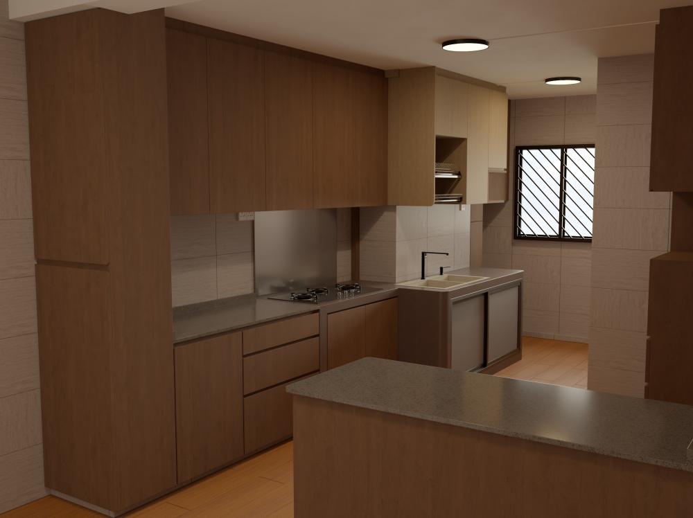 Minimalist Kitchen with Open Kitchen and Kitchen Accessories