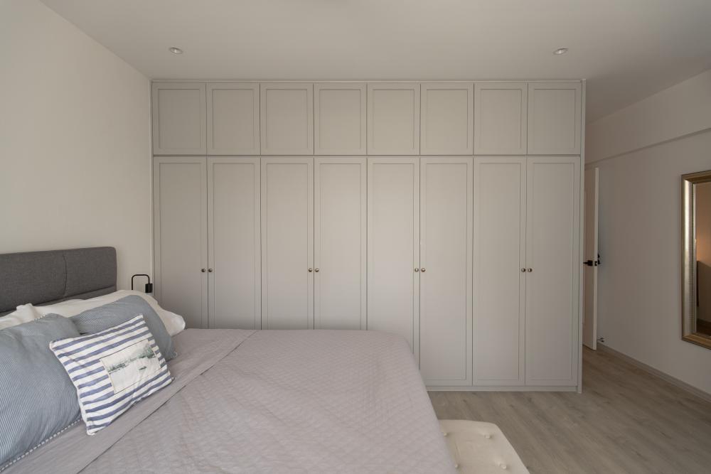 Vintage Bedroom with Drop Light and Built-in Bed