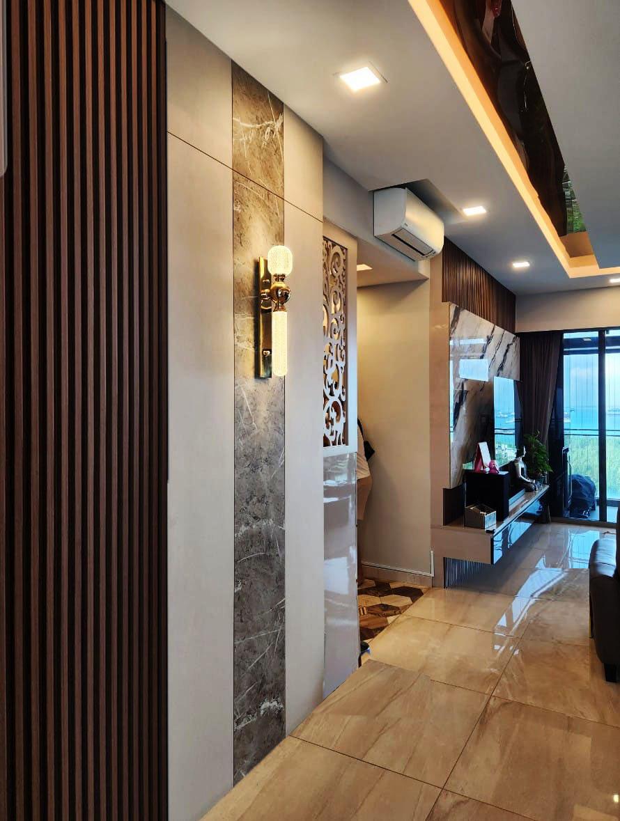 Modern Entryway with Small Storage and Doors