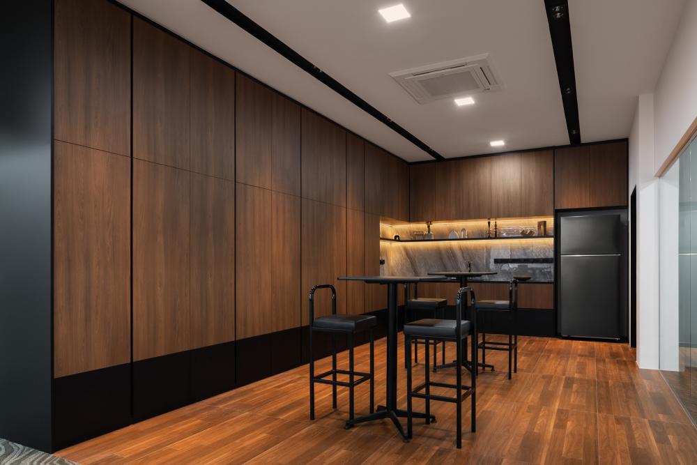 Modern Pantry with Kitchen Island and Kitchen Accessories