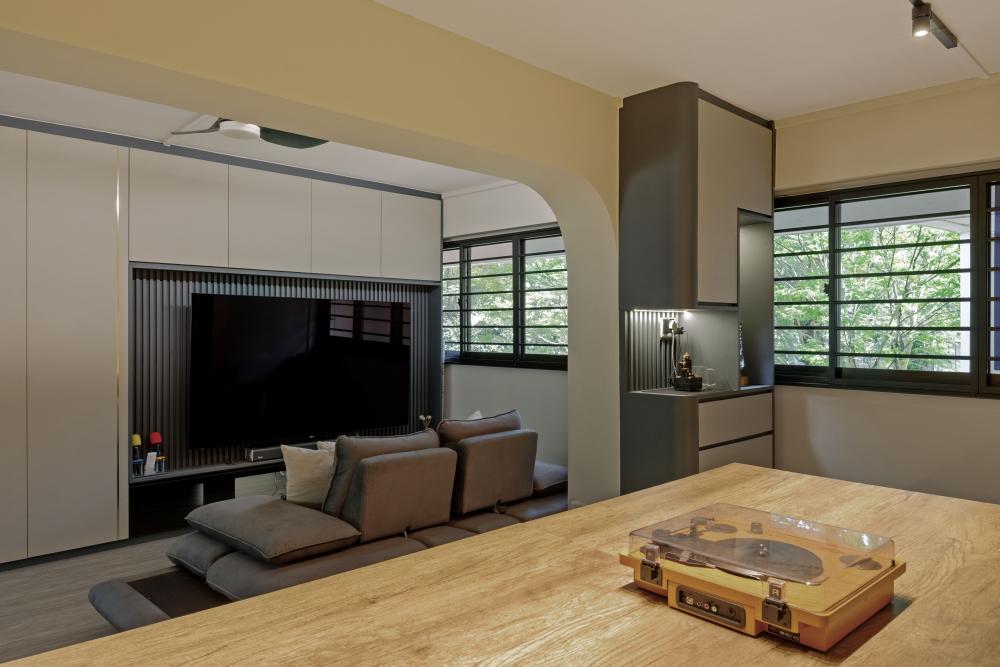 Asian Entryway with Vinyl Flooring and Small Storage