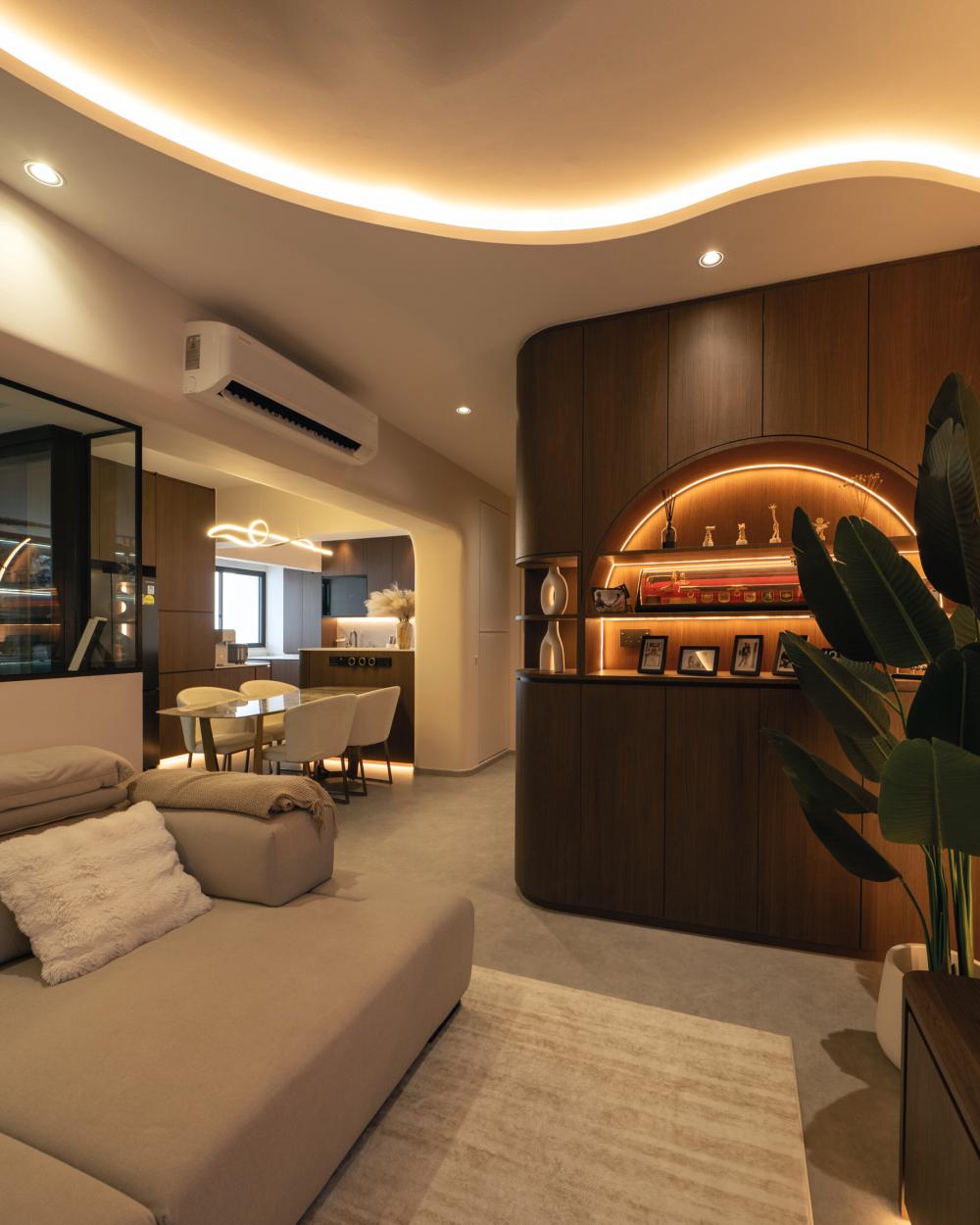 Contemporary Living Room with Sofa and TV