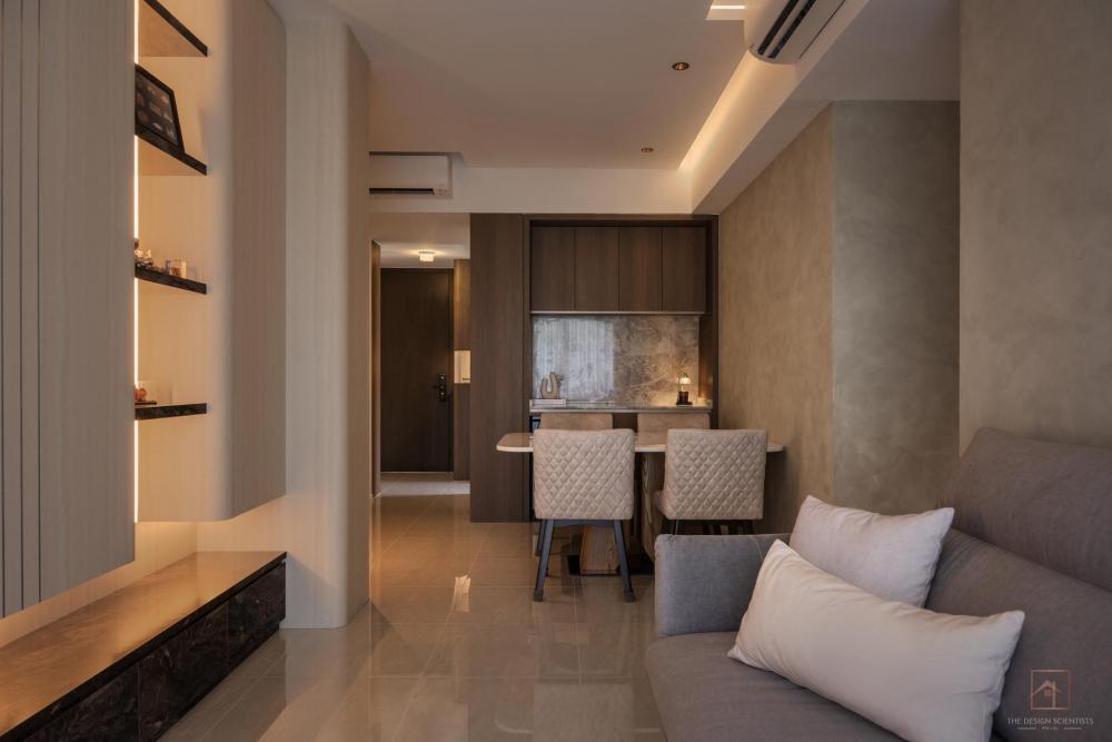 Contemporary Living Room with Settee and TV Console