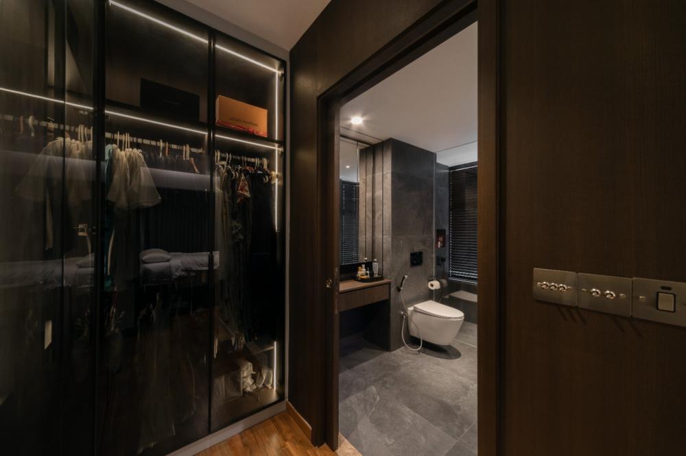 Modern Bedroom with Bedroom Dresser and Lighting