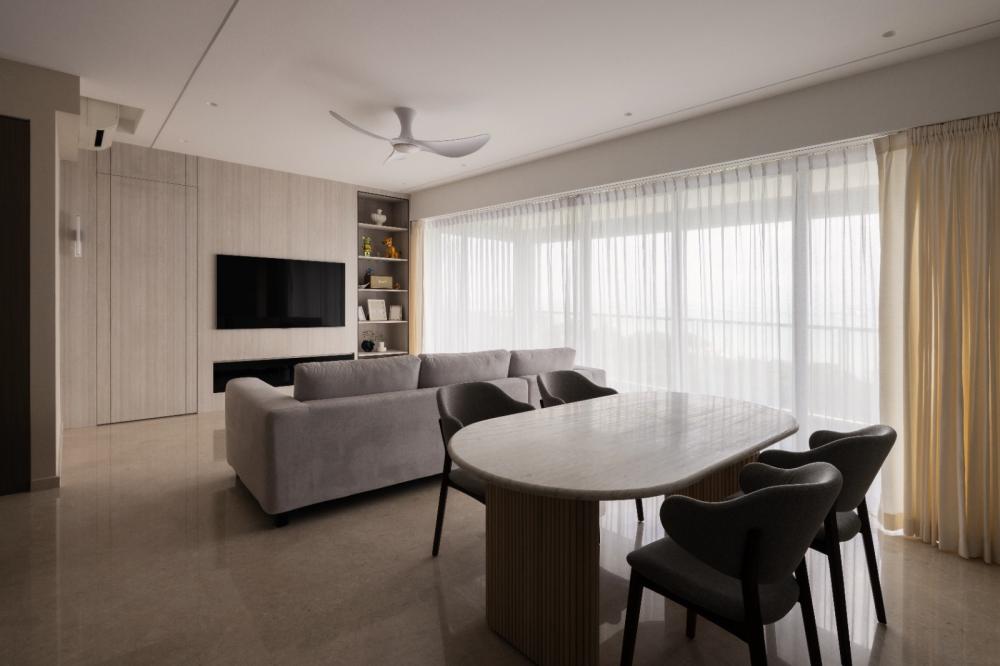 Modern Living Room with Sofa and Lighting