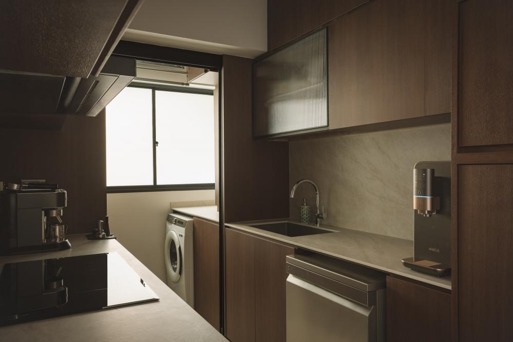 Modern Kitchen with Countertop and Cupboard