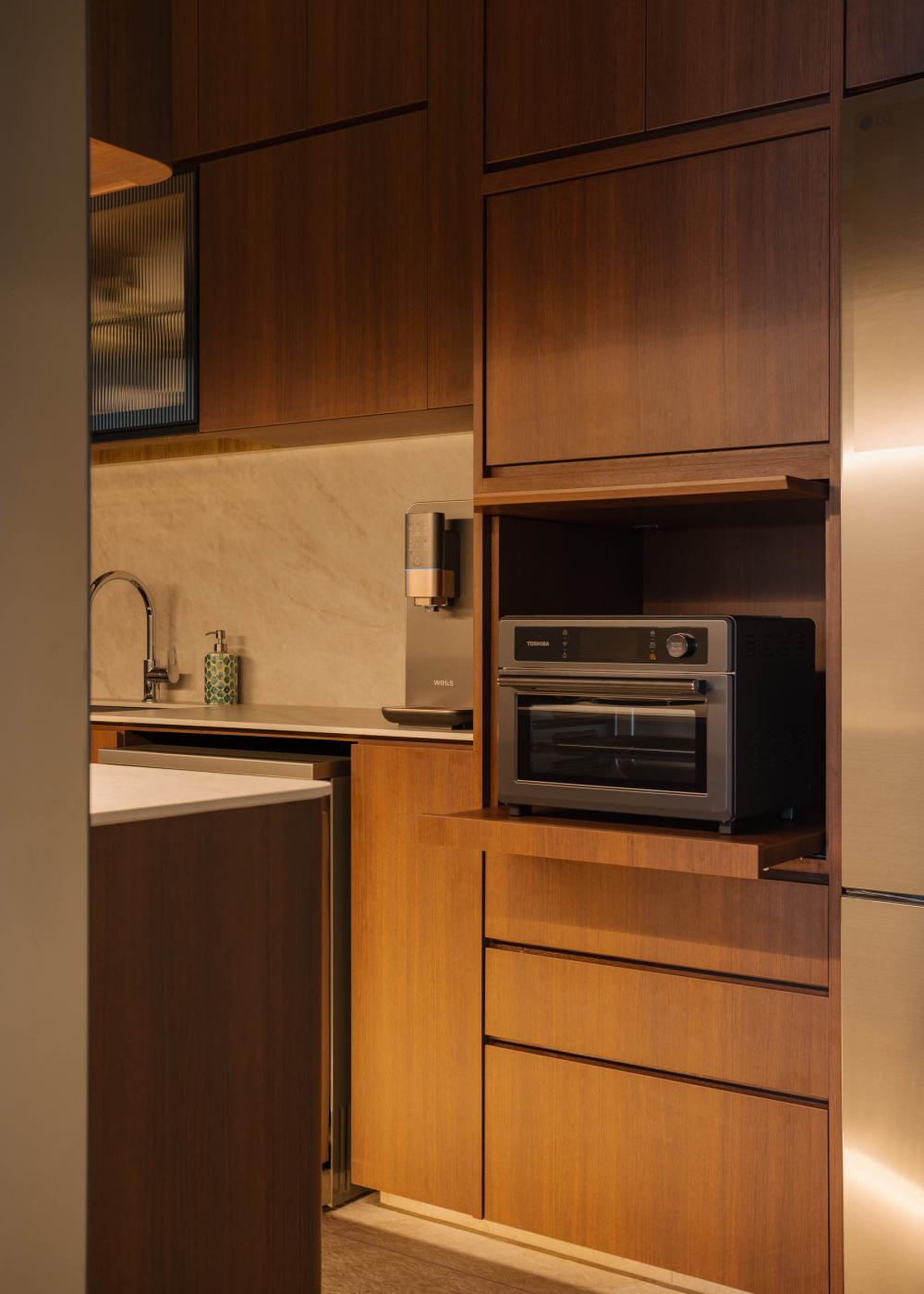 Modern Kitchen with Countertop and Cupboard