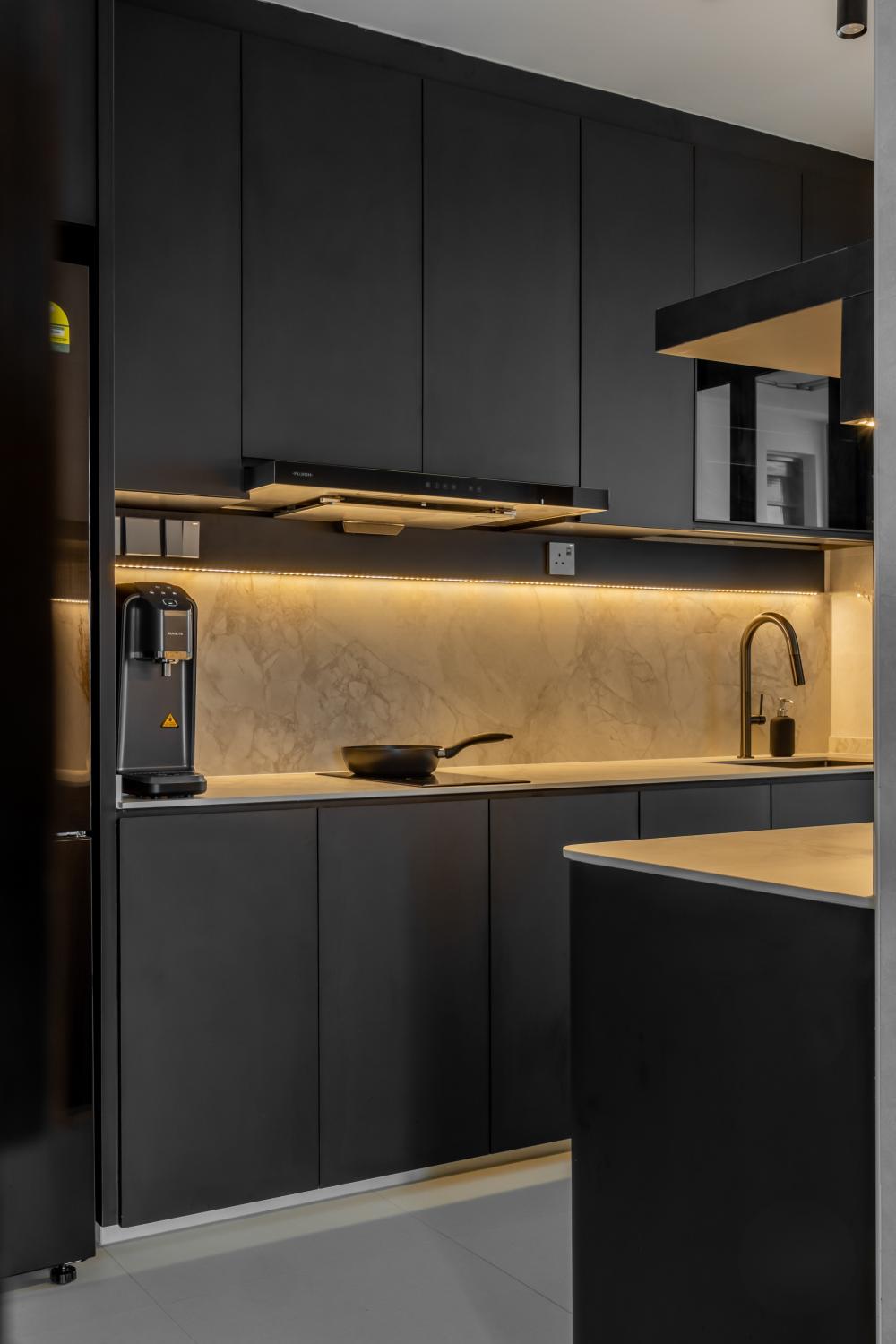 Modern Kitchen with Countertop and Cupboard