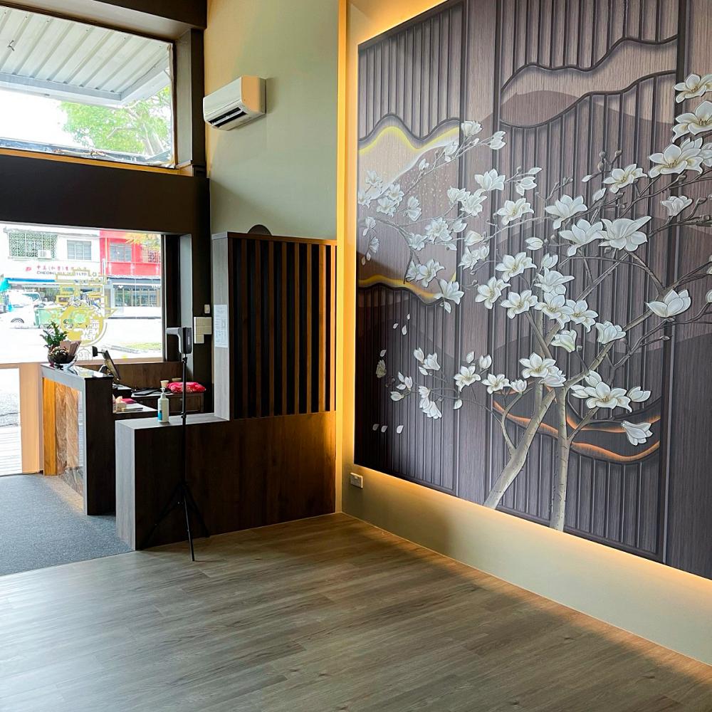 Modern Shopfront with Feature Wall and Bay Window
