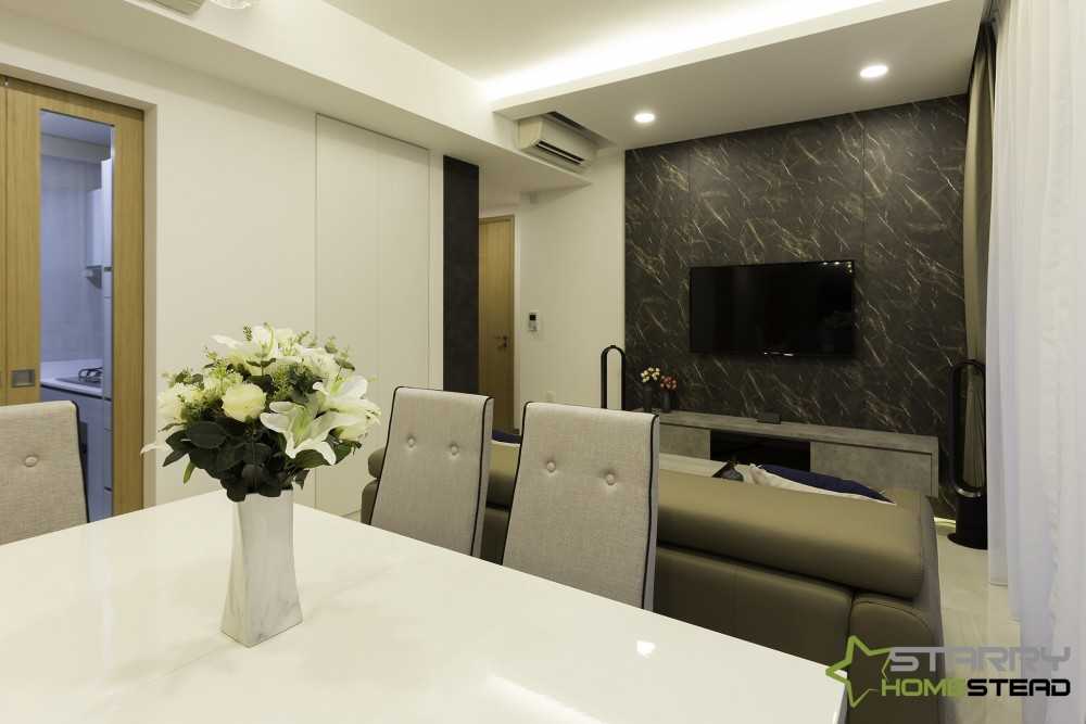 Modern Living Room with TV Console and Feature Wall