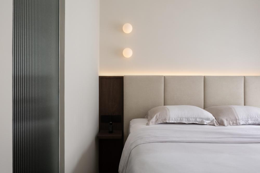 Modern Bedroom with Feature Wall and Cove Lighting