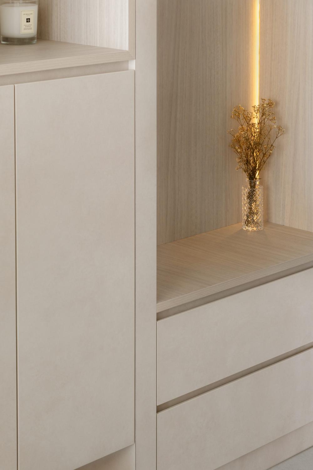 Minimalist Entryway with Seating Bench and Shoe Rack