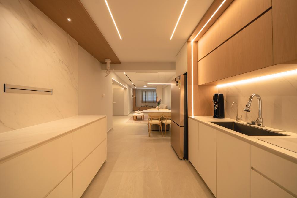 Modern Kitchen with Kitchen Window and Open Kitchen