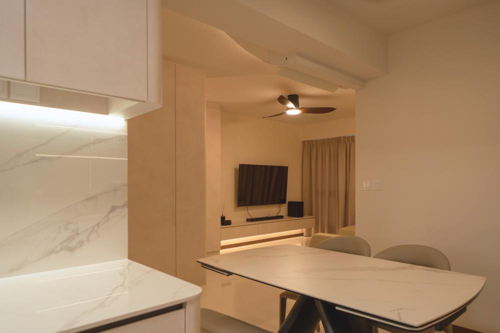 Minimalist Living Room with Sofa and TV