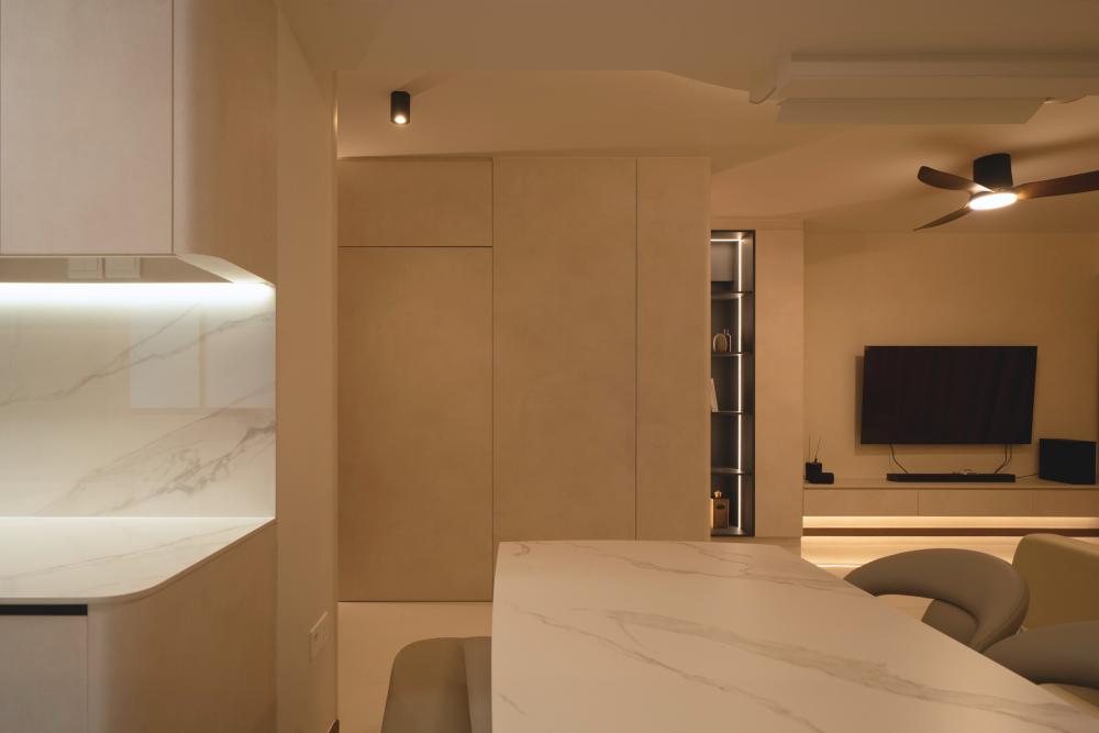 Minimalist Living Room with Sofa and TV