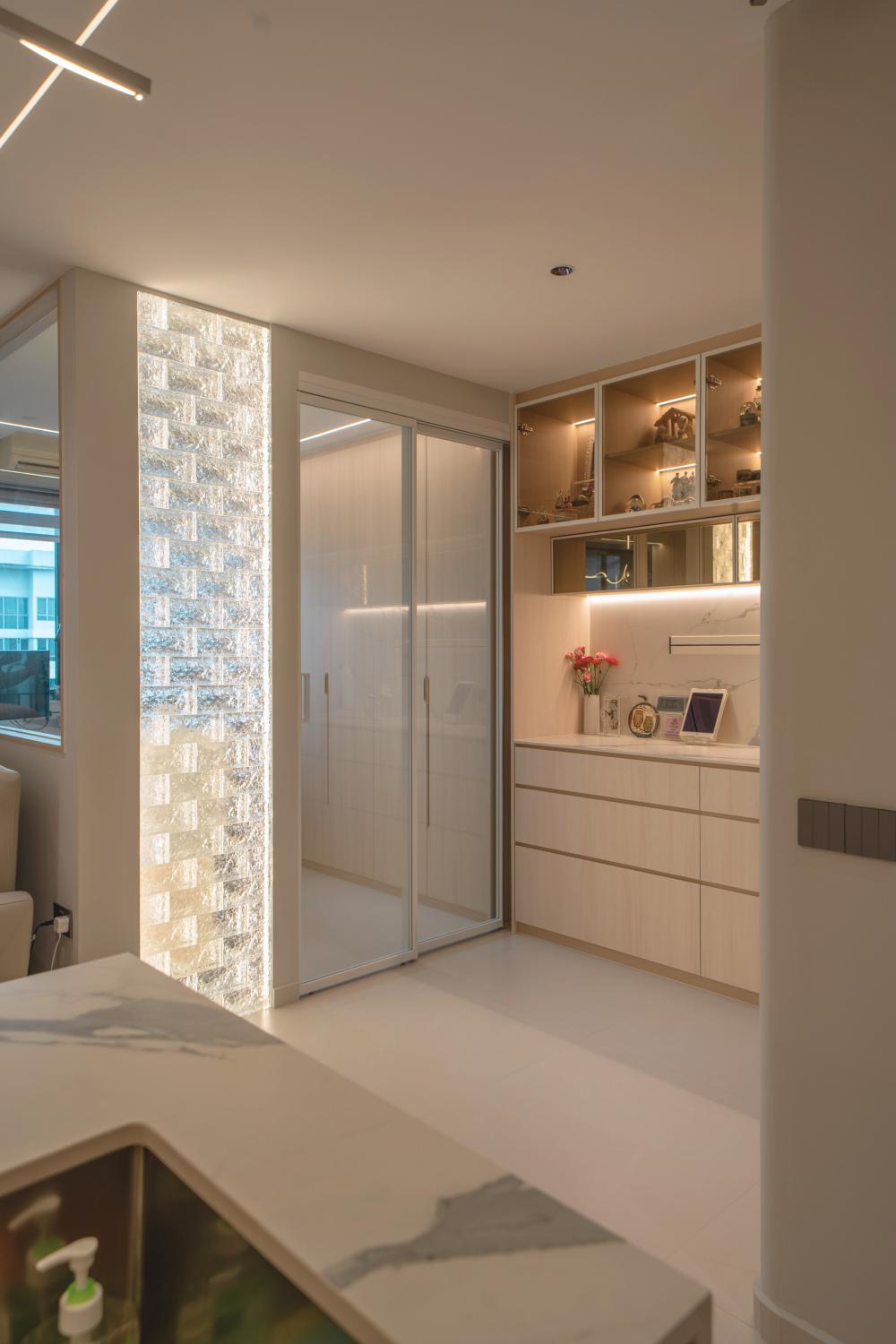 Contemporary Home Office with Desk Chairs and Storage Cabinets
