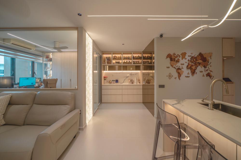 Contemporary Kitchen with Kitchen Window and Kitchen Island