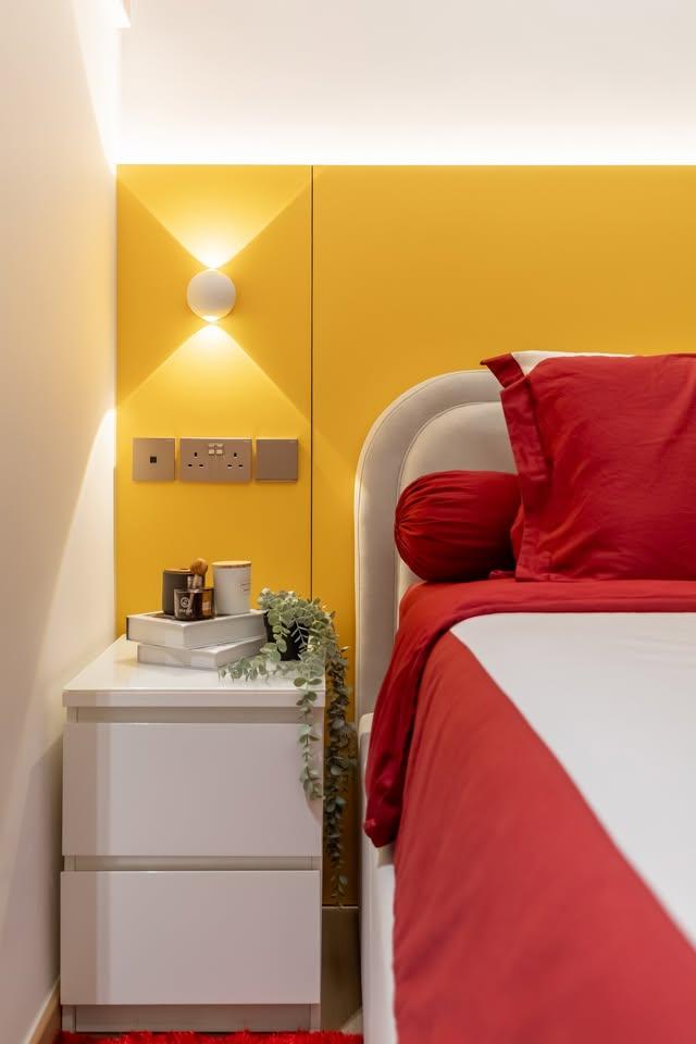 Modern Bedroom with Bedside Table and Queen Bed