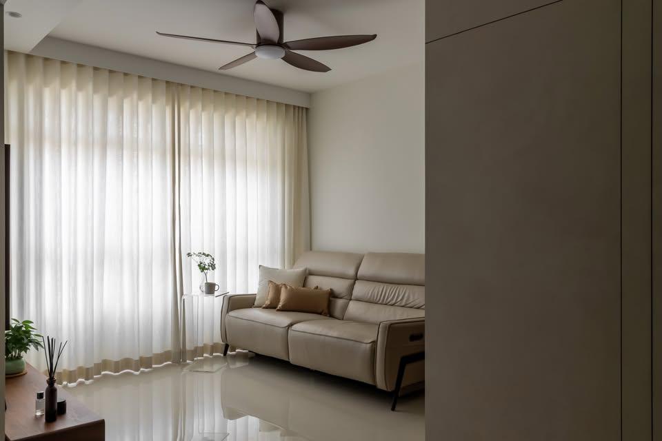 Minimalist Living Room with Sofa and 2 Seater Sofa