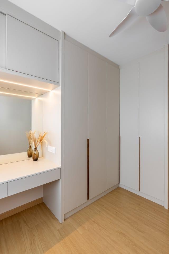 Contemporary Bedroom with Wardrobe and Bedroom Dresser