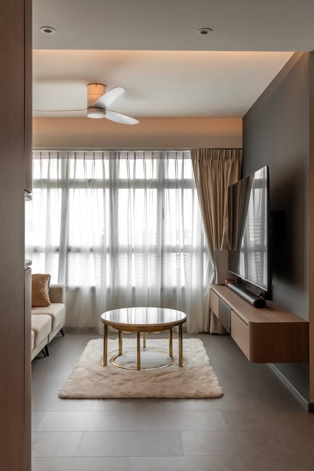Modern Living Room with TV Console and Coffee Table